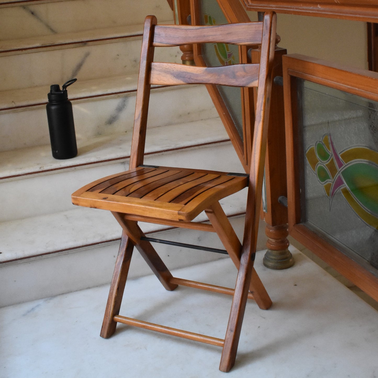 Natural Finish Foldable Chair