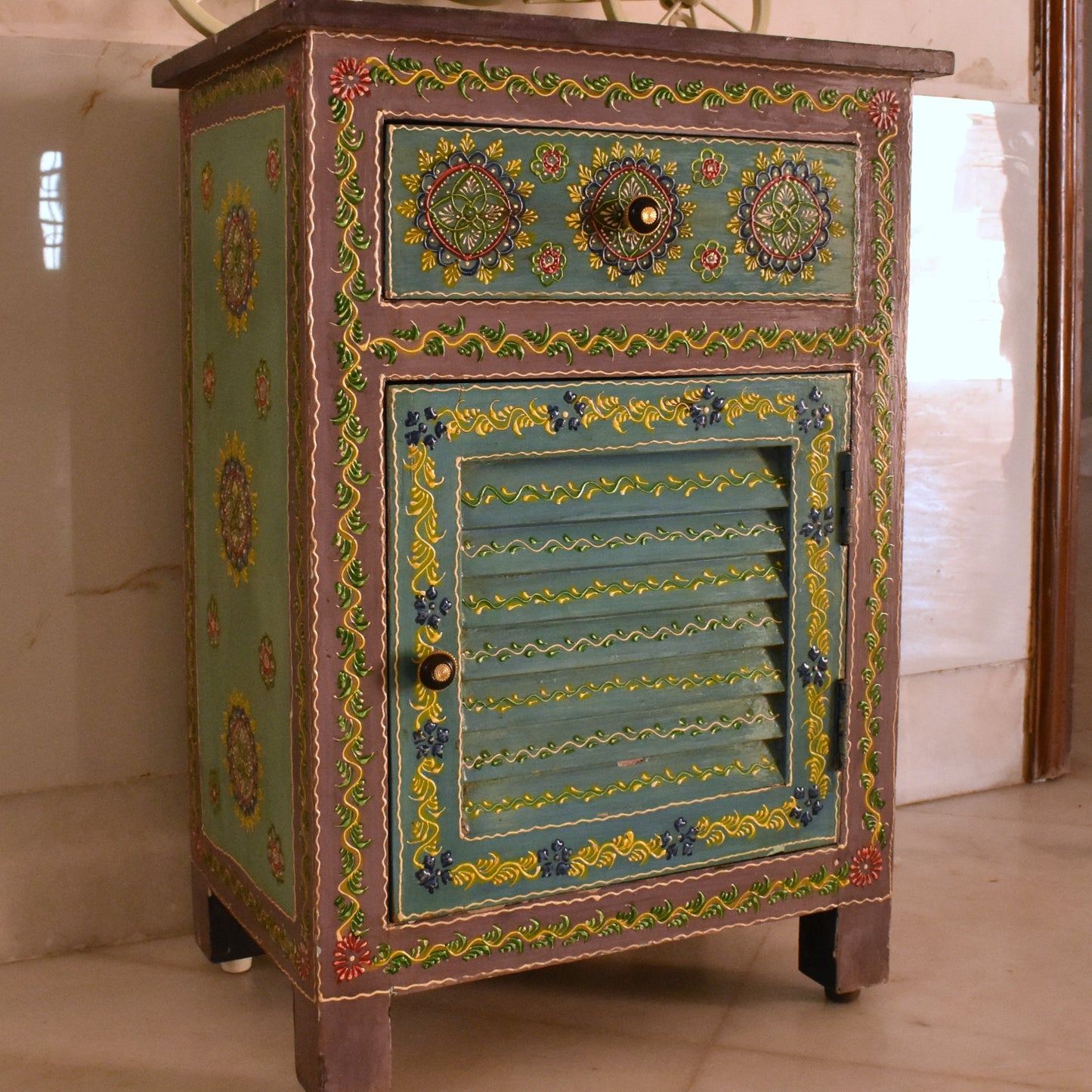 Handcrafted Indian Bohemian Cabinet
