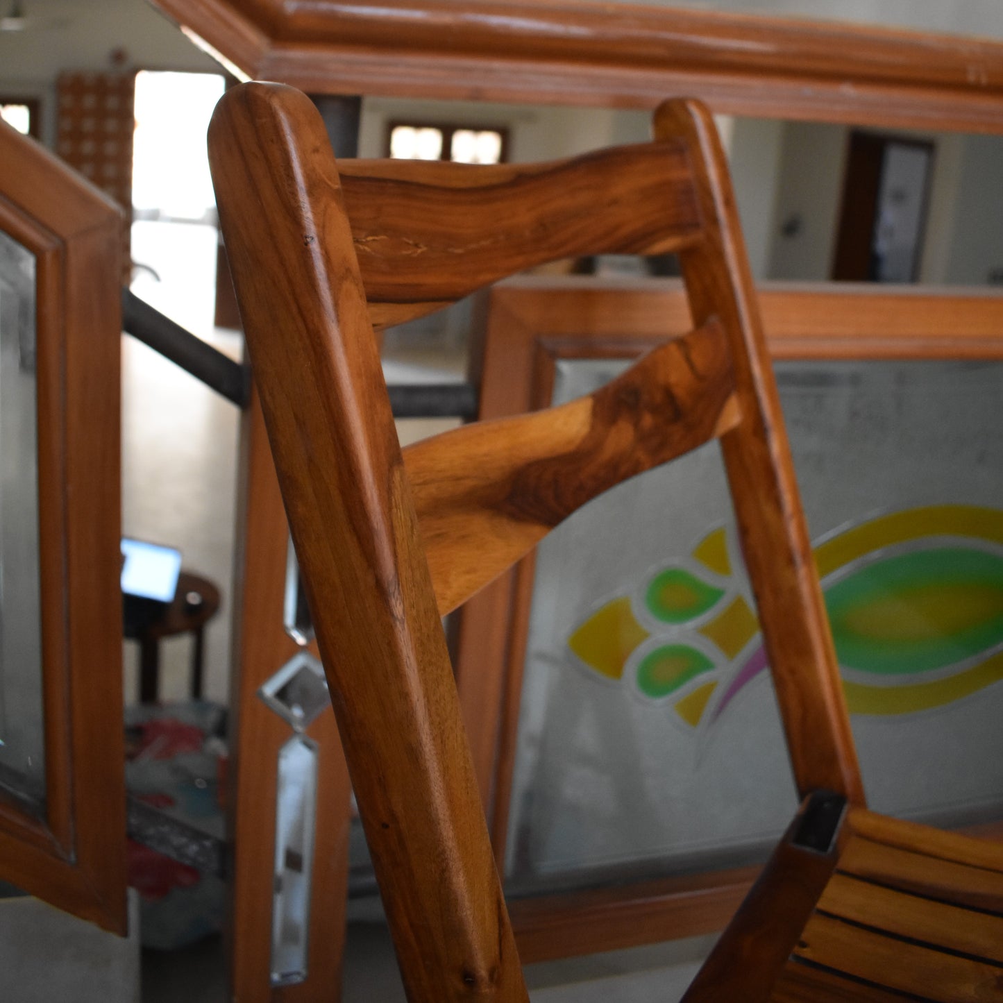 Natural Finish Foldable Chair