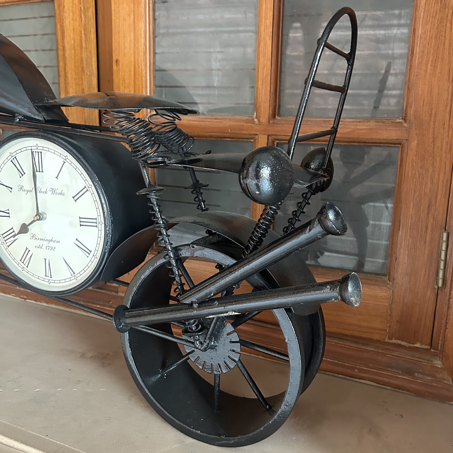 Vintage Motorcycle Table Clock - Harley Davidson Inspired Design
