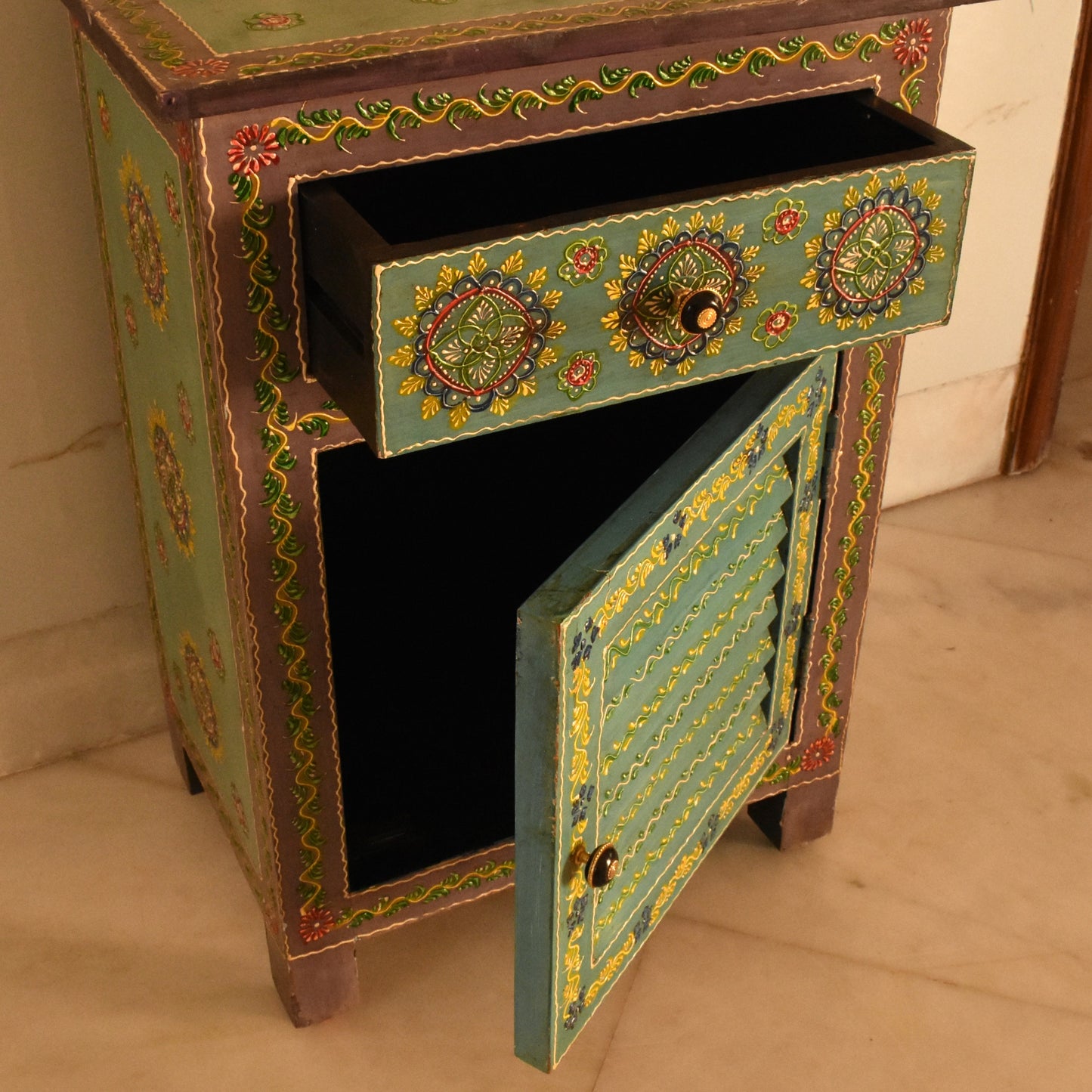 Handcrafted Indian Bohemian Cabinet