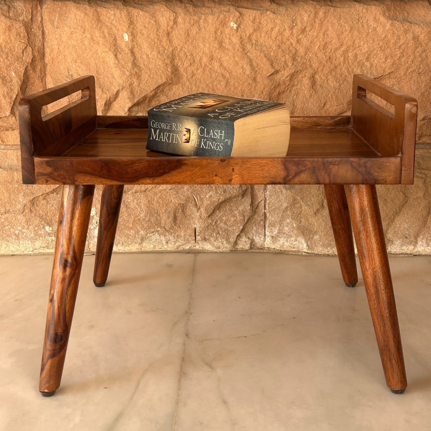 Handcrafted Wooden Bedside Table | Multipurpose Sheesham Wood Table