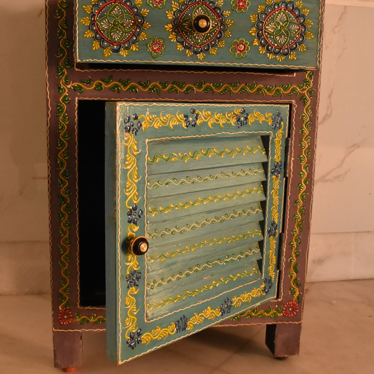 Handcrafted Indian Bohemian Cabinet