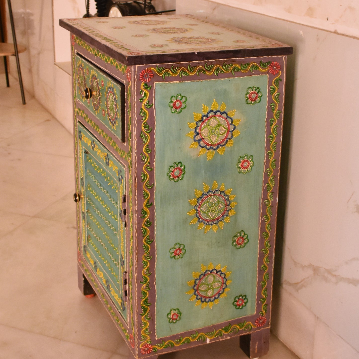 Handcrafted Indian Bohemian Cabinet